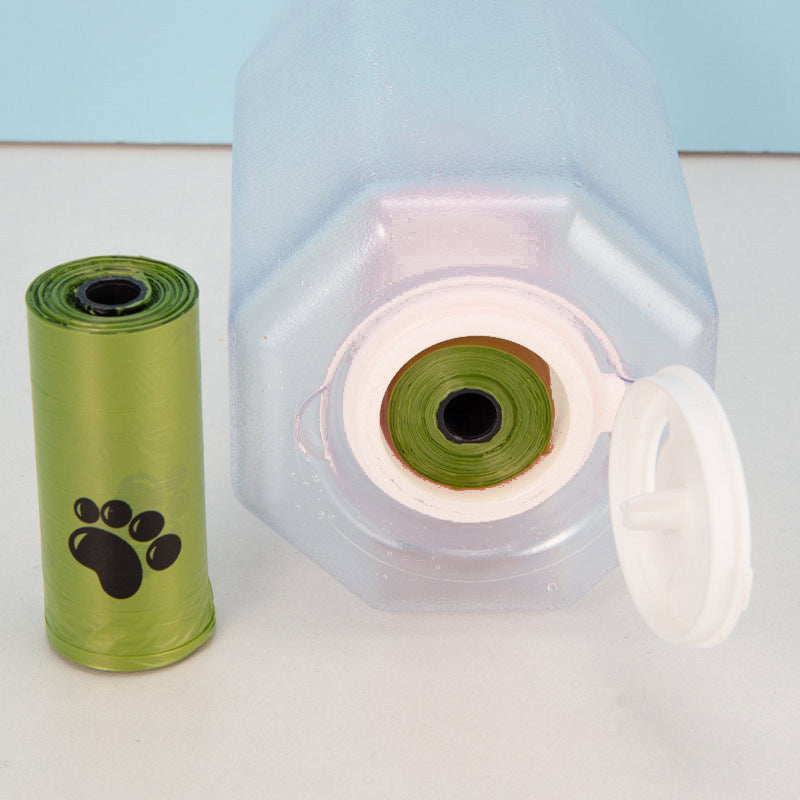 3 In 1 Portable Dog Water Bottle, Poop bags & food